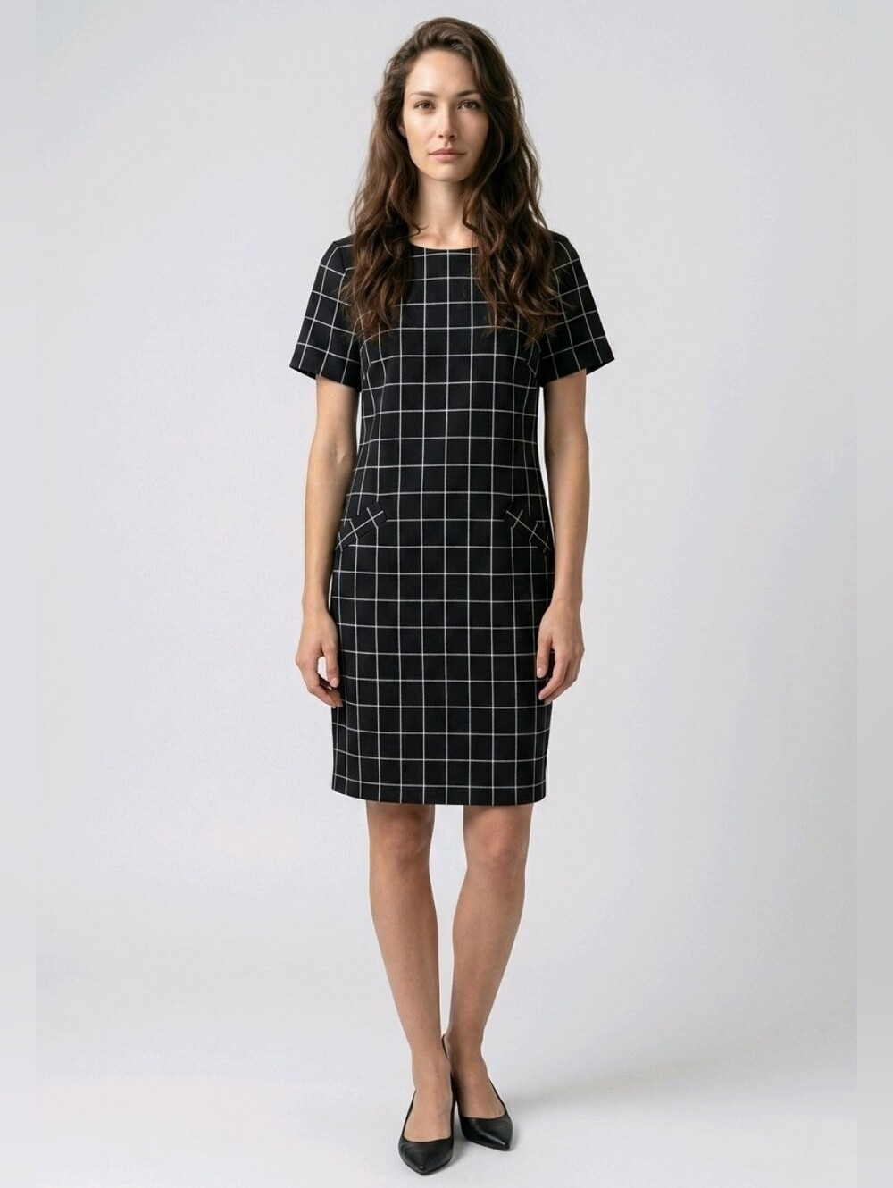 Liz Claiborne Black and White Checkered Dress